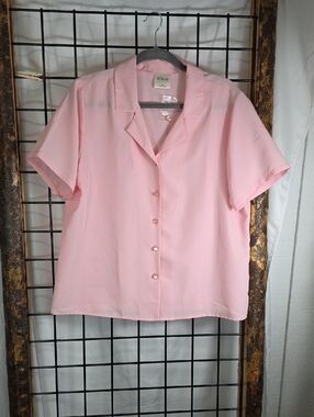 Light Pink Short-Sleeve Button-Down Shirt